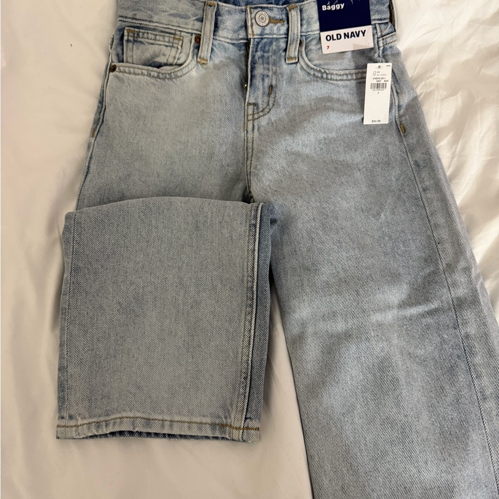Kids Old Navy Light Wash Baggy Jeans